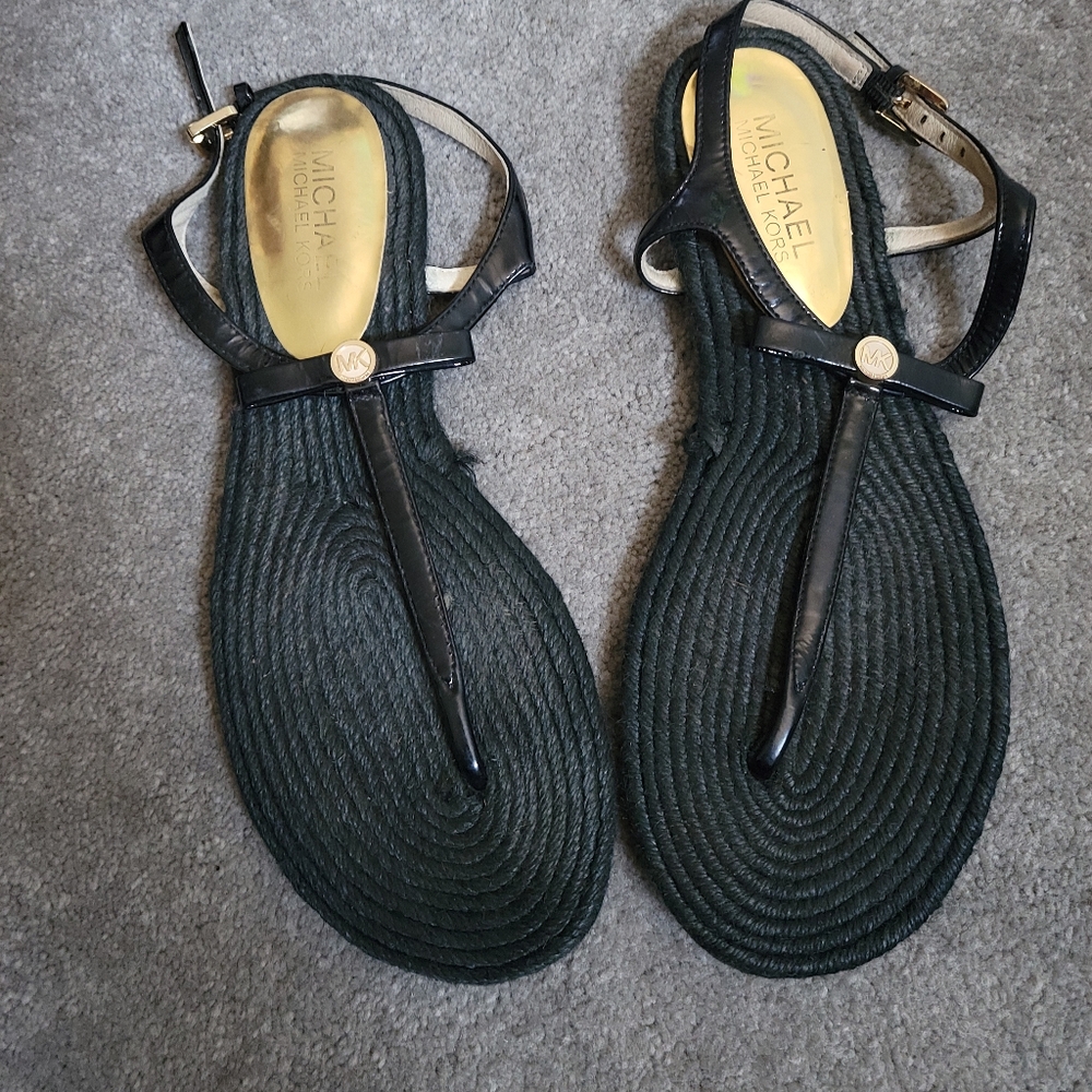 Women michael kor black sandal